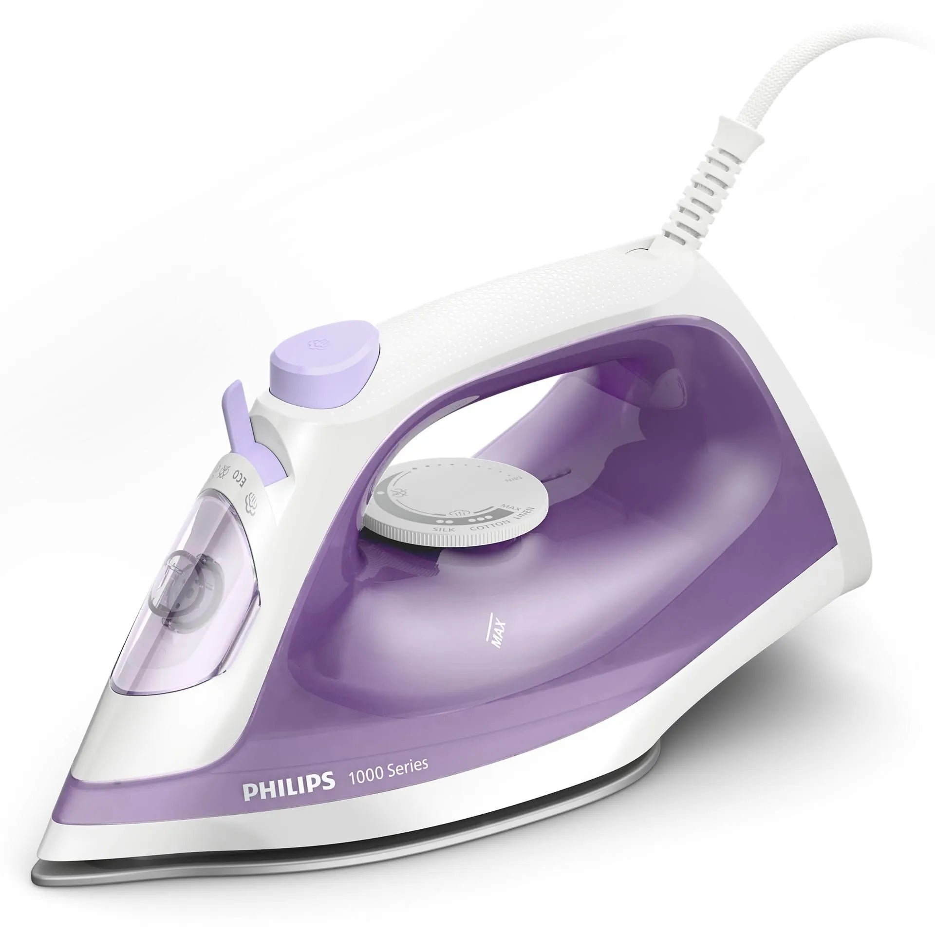 Philips 1000 Series Steam Iron, 1800 Watt, 250 ml, Purple White - DST1020/30