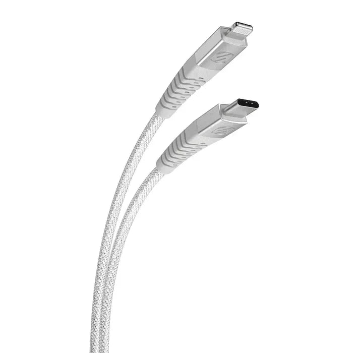 كابل شحن ايفون سكوش سترايك لاين USB-C إلى لايتنينج 4 قدم (1.2 متر) - أبيض