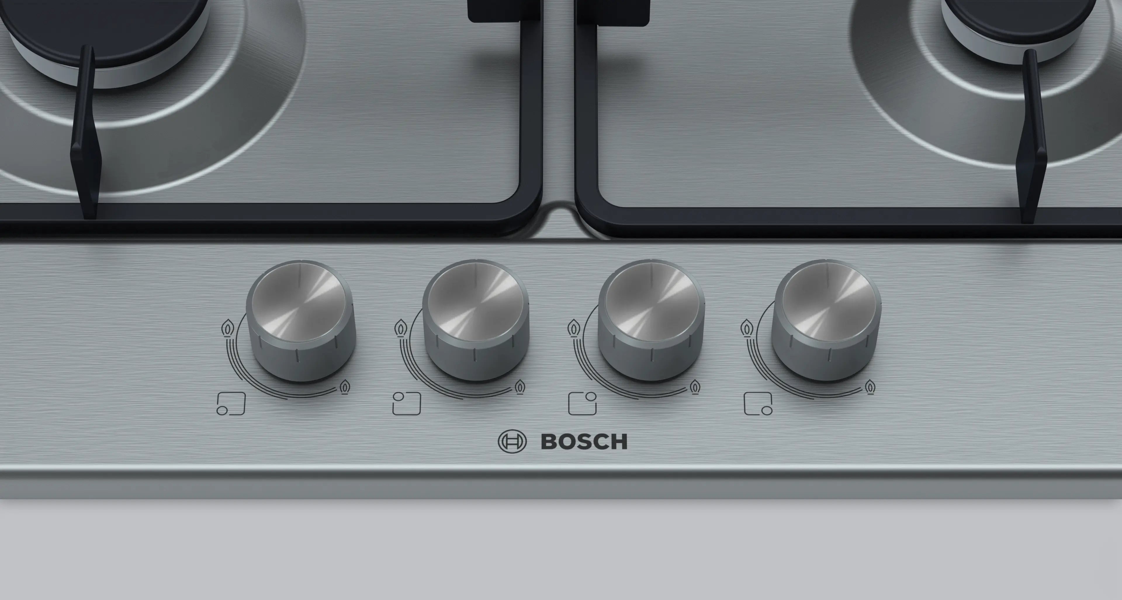 Bosch Built-In Gas Hob 60cm Series 4 Stainless Steel - PGP6B5K60Q