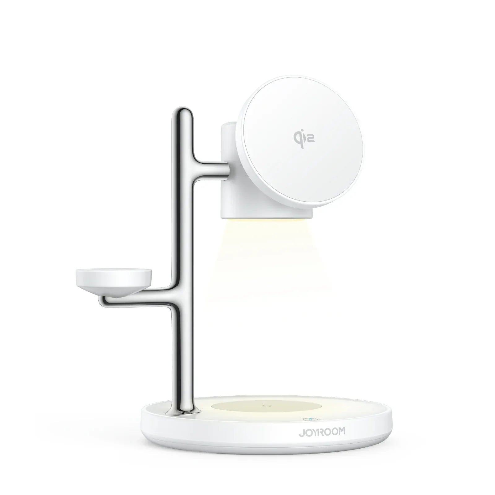 JOYROOM JR-W23 Qi2 4-in-1 desktop charger with built-in inductive night light - White - XPRS