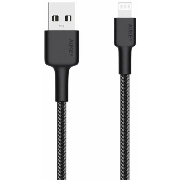 AUKEY USB-A to Lightning Cable, 0.9 Meter, Black - CB-BAL7-BK