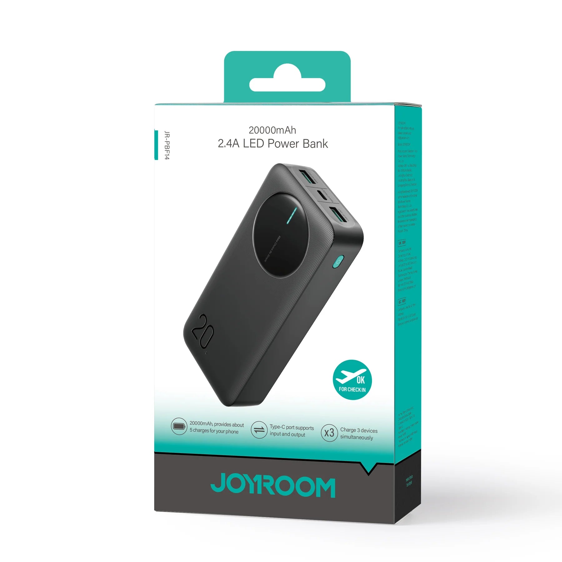 JOYROOM JR-PBF14 LED Power Bank 20000 mAh