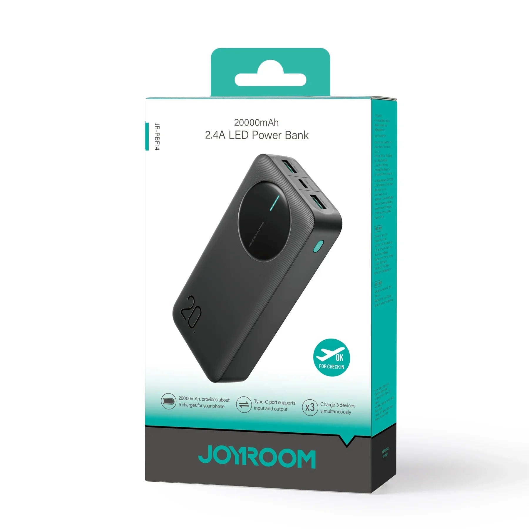 JOYROOM JR-PBF14 LED Power Bank 20000 mAh