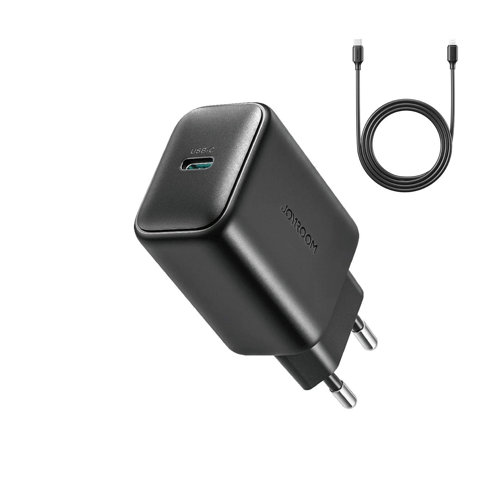 JOYROOM JR-TCF23 network charger USB-C 25W SFC / PPS / PD with Cable C to C - Black