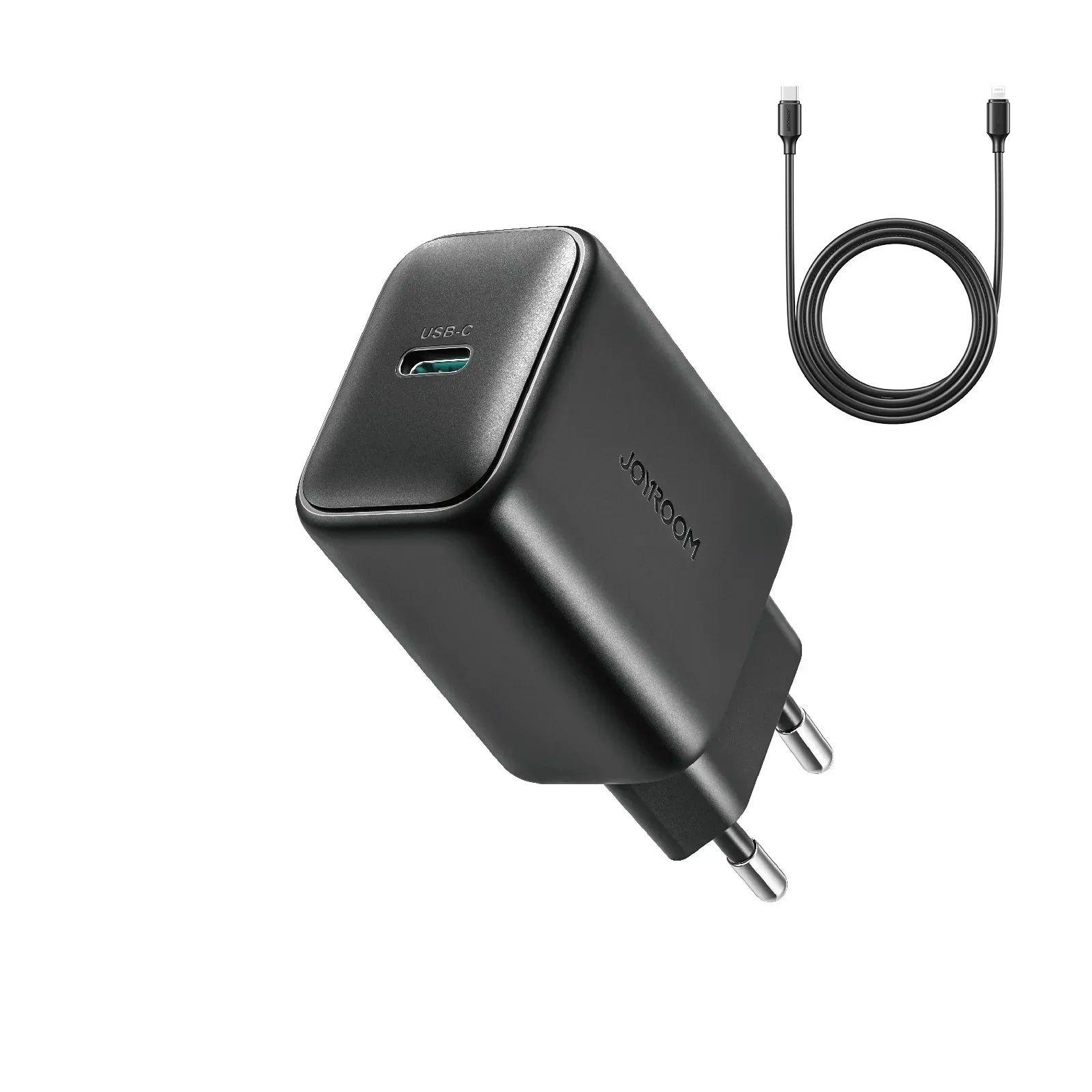 JOYROOM JR-TCF23 network charger USB-C 25W SFC / PPS / PD with Cable C to C - Black