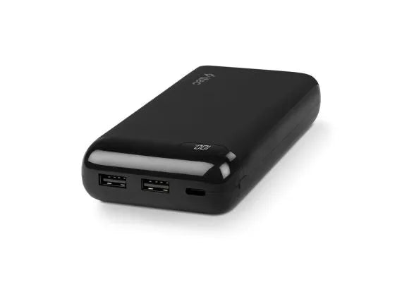 باور بانك سلكي تي تك باور سليم برو، 20000 مللي أمبير، 3 منافذ USB - أسود