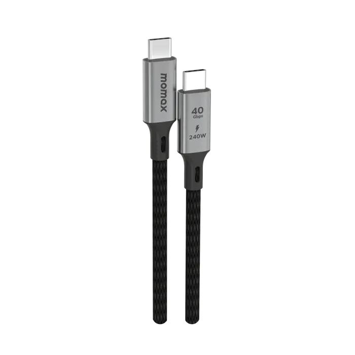 <tc>كابل Momax Elite USB 4.0 USB-C إلى USB-C مضفر بقوة 240 واط بطول 1 متر - أسود</tc>