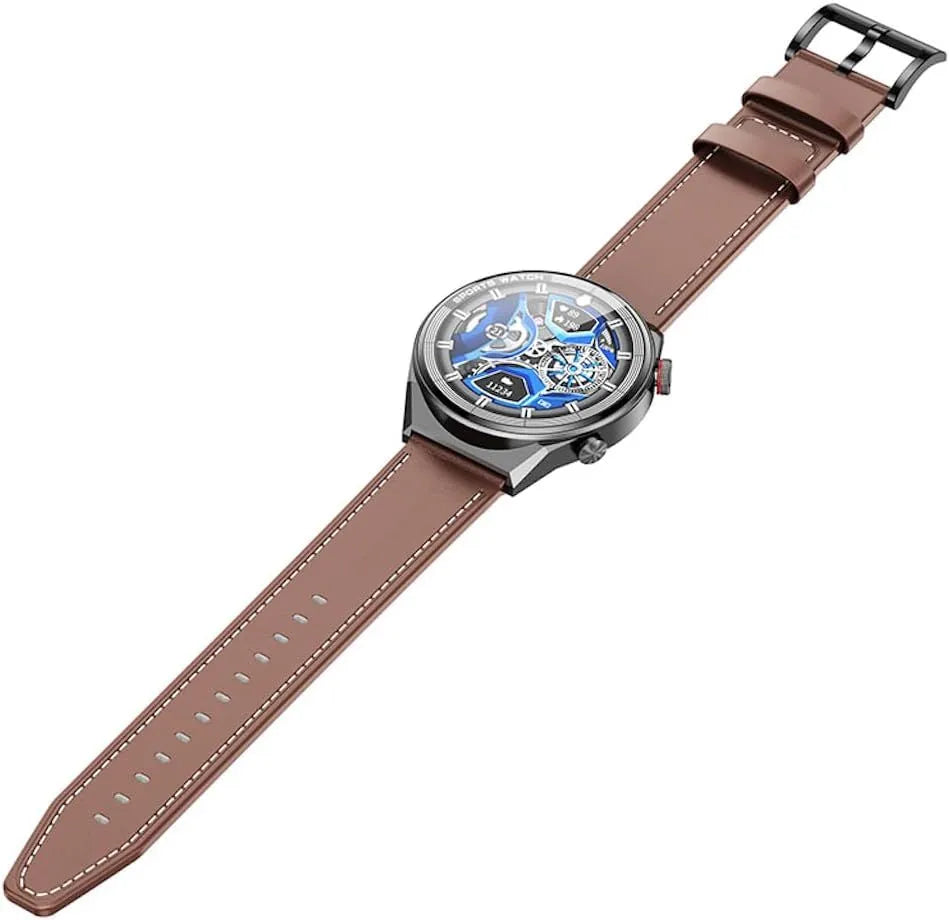 HOCO Y11 Smart Watch for Men With 2 Straps, AMOLED Display, 1.5 Inch - Black