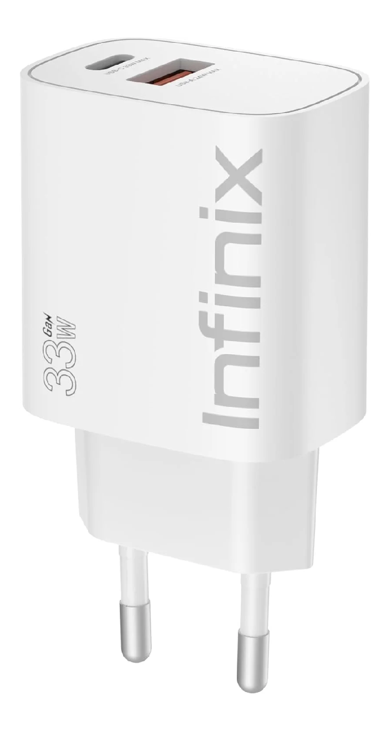 Infinix Wall Charger 33W Tow ports - White | XC33EU