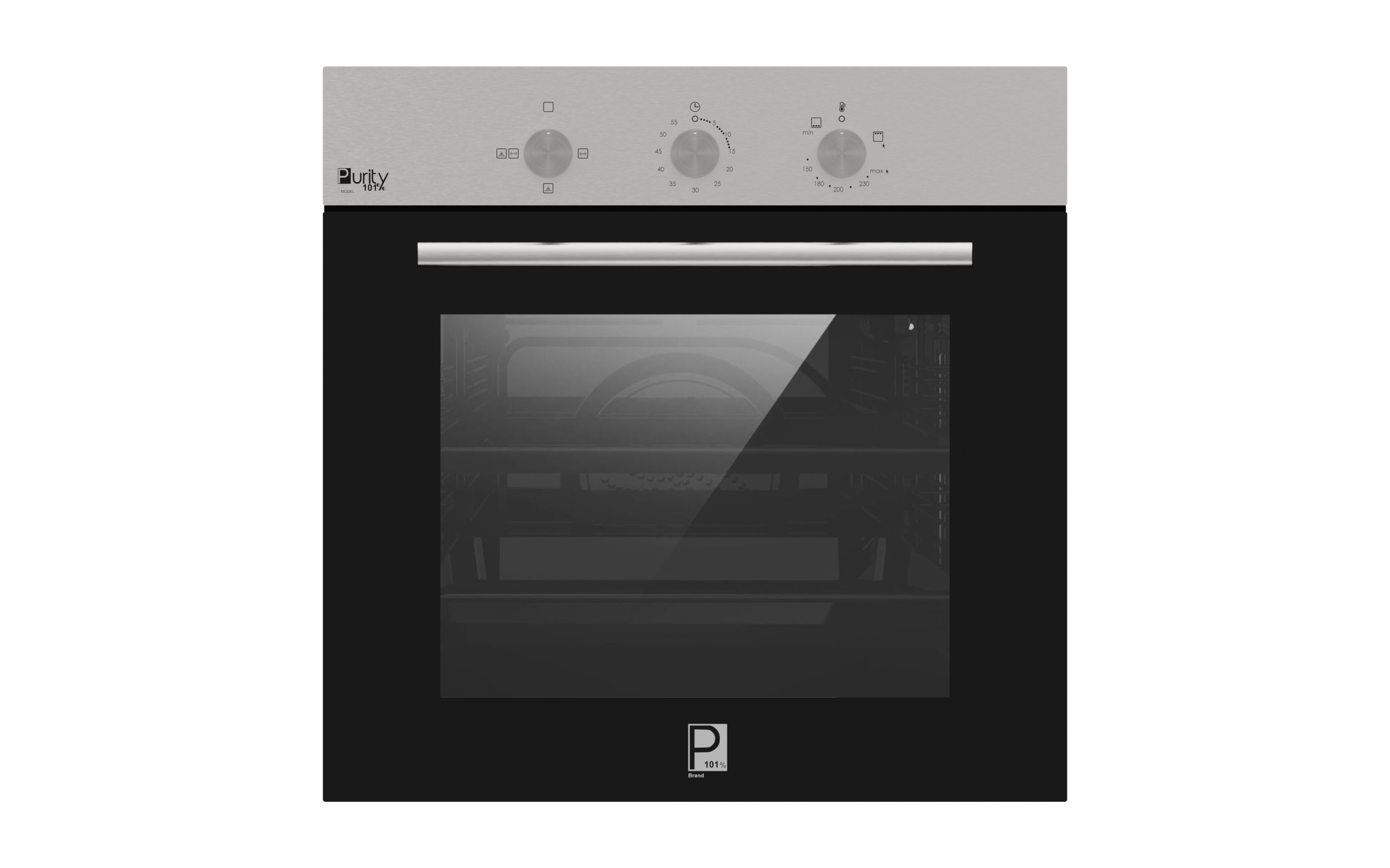 Purity Built-In Gas Oven With Grill, 60 CM , 67 Liter, Silver - OPT601GG