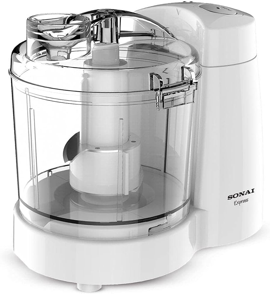 Sonai Vegetables Chopper Stainless Steel Blades 120W, 350ml - White - SH-570