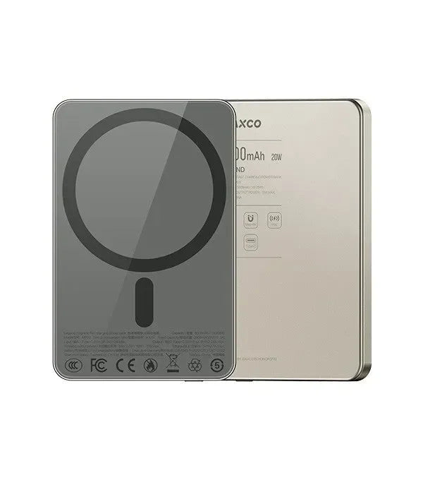 باور بانك ماكسكو MP28 جينيريشن مغناطيسي 5000 مللي أمبير شحن سريع – تيتانيوم