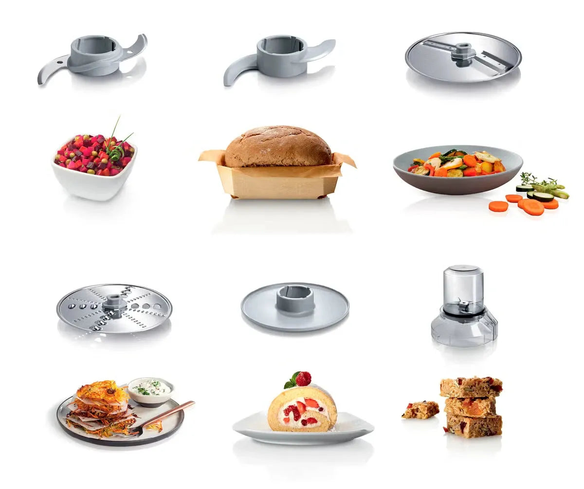 BOSCH Food processor MultiTalent 3 800 W Black, Brushed stainless steel