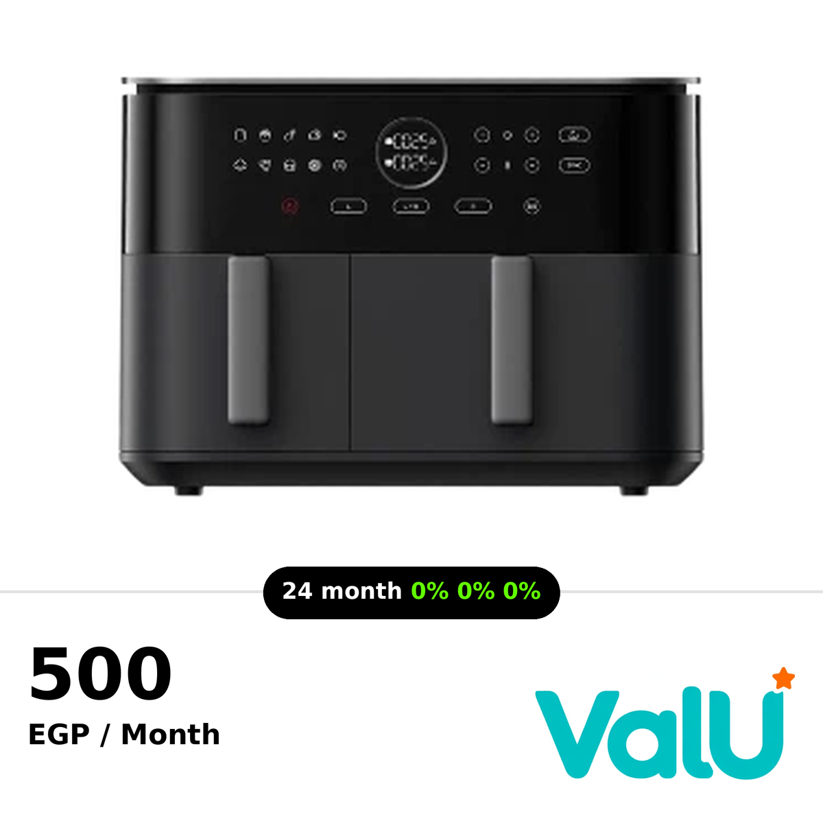 Xiaomi Dual Zone Air Fryer 10L - Black - XI606HA27P27PNAFAMZ