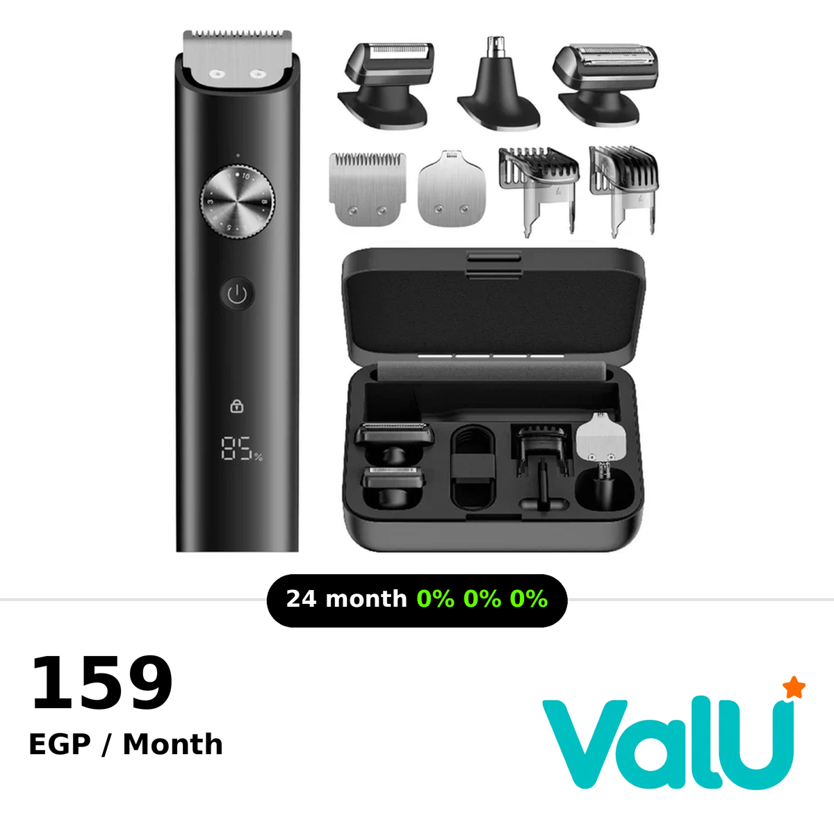 Xiaomi Grooming Kit Pro Waterproof Beard Trimmer & Electric Shaver – Black