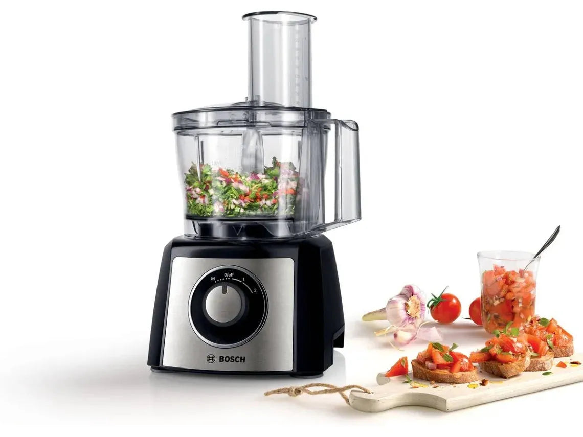 Bosch Food Processor 900 Watt, Black and Silver - MCM3PM386