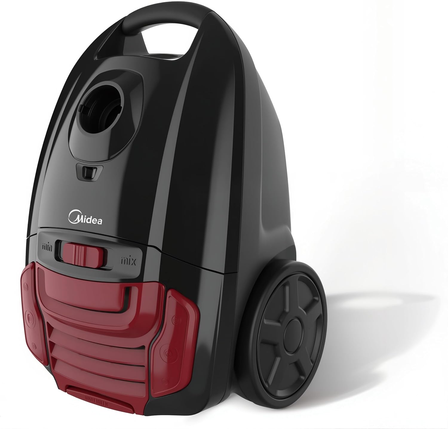 Midea Vacuum Cleaner 16A, Silence system, Large dust capacity, Dust full indicator, Variable power control, Outlet HEPA filter, 3 Liters, Black and Red