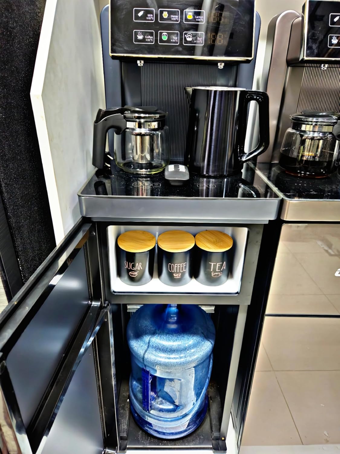 C-Max Smart Water Dispenser with Digital Touch Panel Tea Maker, Electric Kettle Bottom Loading Design, Black