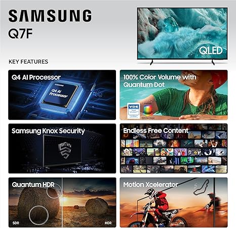 <tc>تلفزيون سامسونج الذكي QLED فئة 65 بوصة سلسلة Q7F بتقنية Vision AI – موديل 65Q7F</tc>