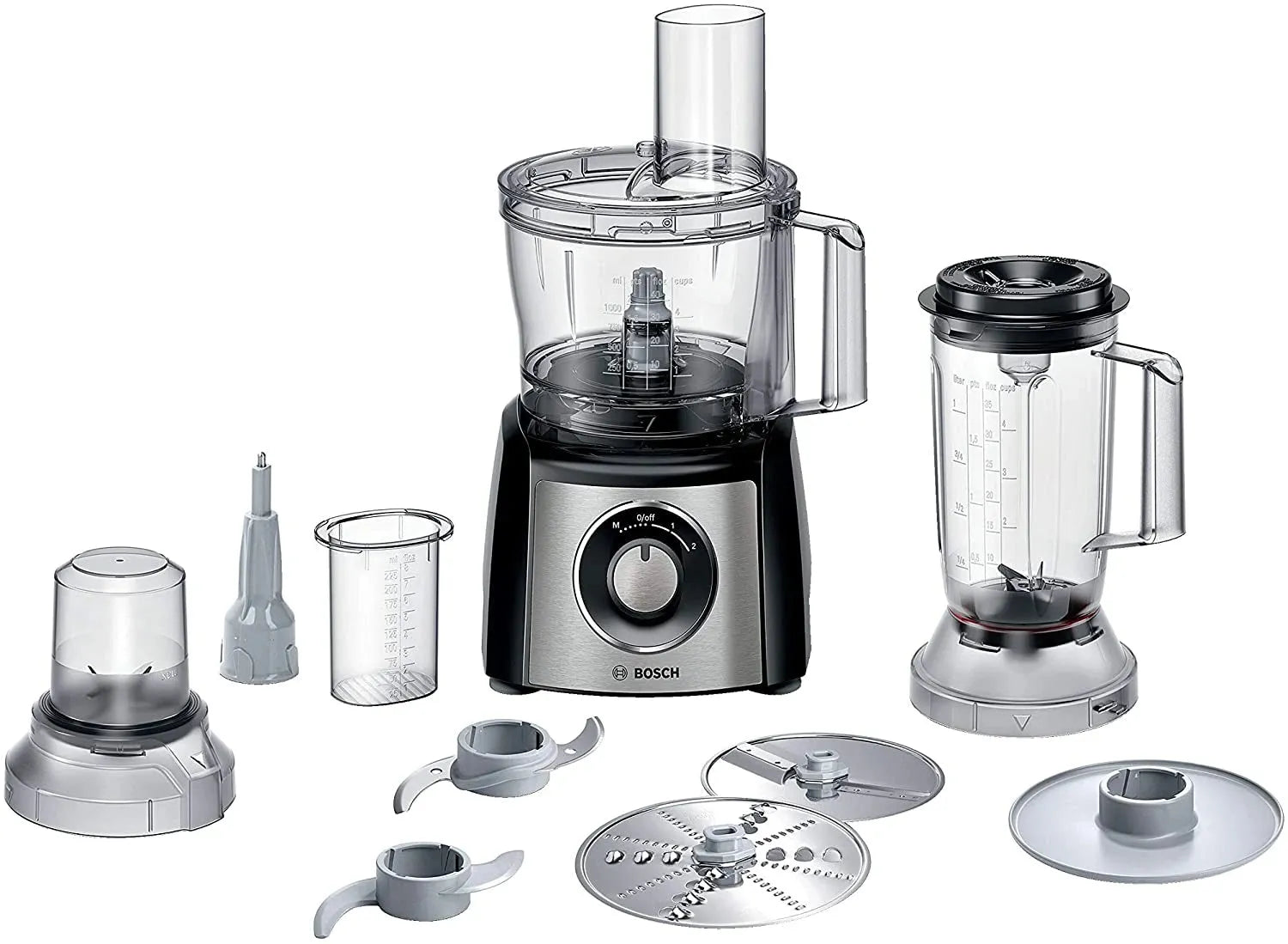 BOSCH Food processor MultiTalent 3 800 W Black, Brushed stainless steel