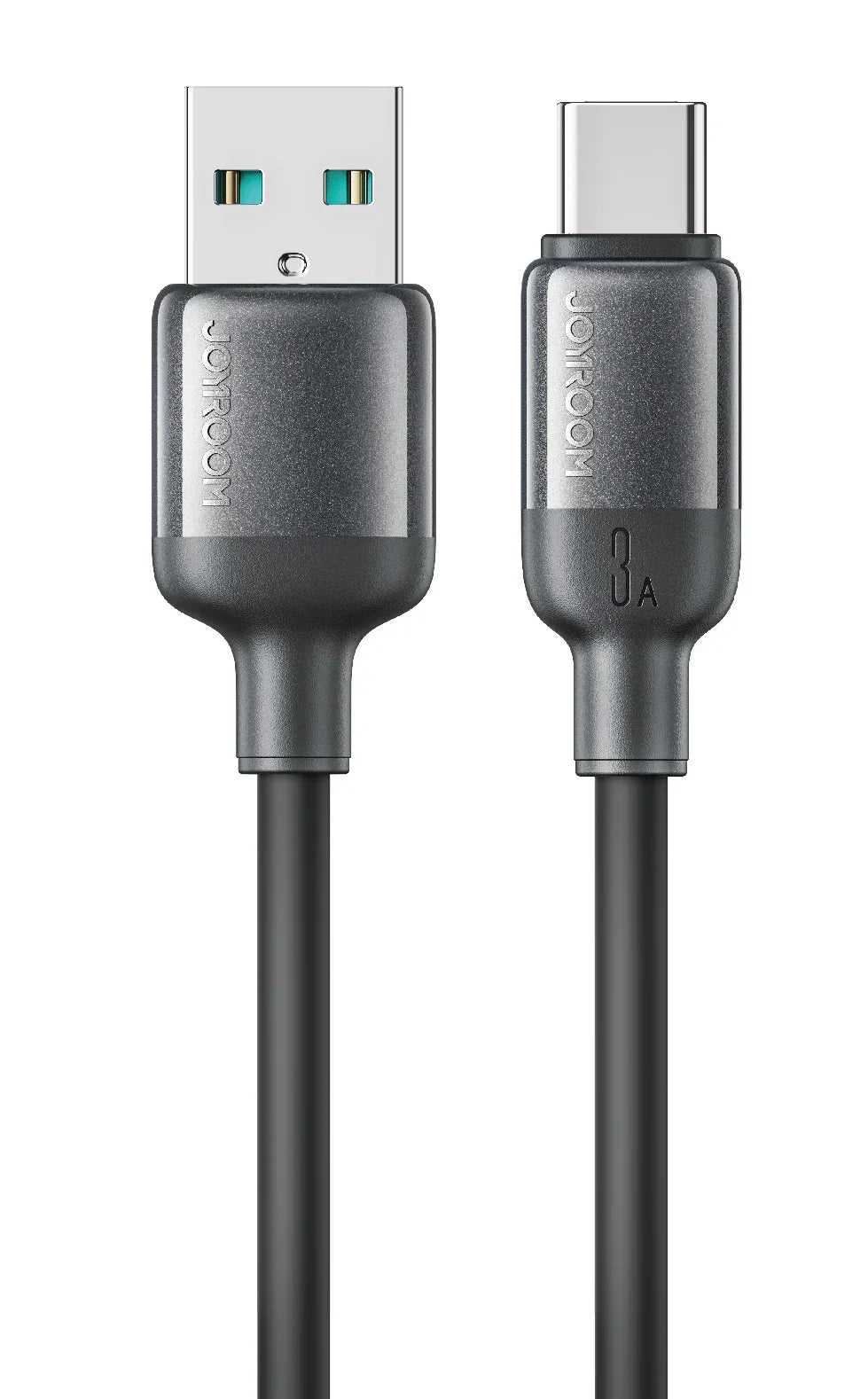 JOYROOM S-A62 1.2m USB-A to USB-C Cable 3A Fast Charging Liquid Silicone Data Cord for Phone Laptop - Black - XPRS