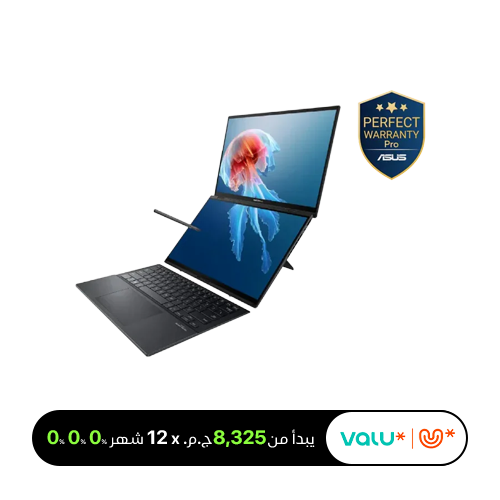 <tc>لابتوب اسوس زين بوك DUO 2024 – كور ألترا 7 155H - رامات 16 جييجا - هارد 1 تيرا SSD - كارت الشاشة انتل Arc، شاشة 14 بوصة OLED تاتش - ويندوز 11 – جراب حماية – رمادي</tc>