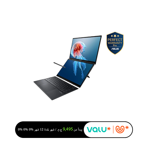 ASUS Zenbook DUO Ultra 7 155H - Intel Arc Graphics (UX8406MA) (16GB Ram / 1TB SSD) 14 inches 3K OLED Touchscreen - Windows 11 - Sleeve Included - Inkwell Grey