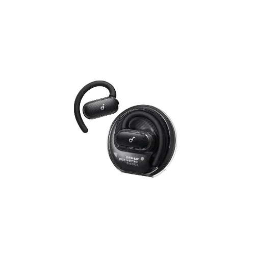 Anker Soundcore V40i Black wireless earbud with charging case, sleek design for mobile and gaming use