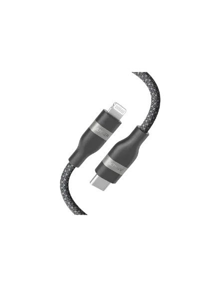 Durable braided USB-C to Lightning charging cable for iPhone and Android devices