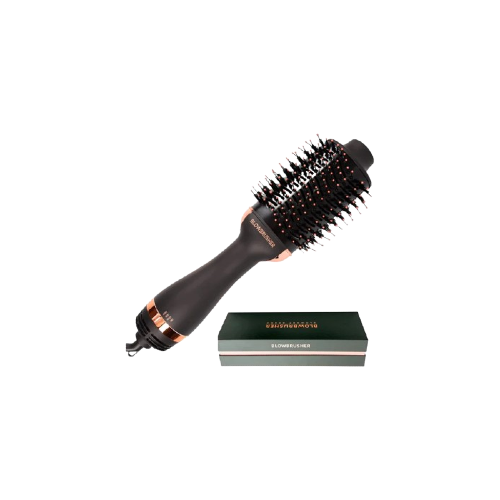 BLOWBRUSHER 3 in 1 Hair Styling Brush Black RoseGold