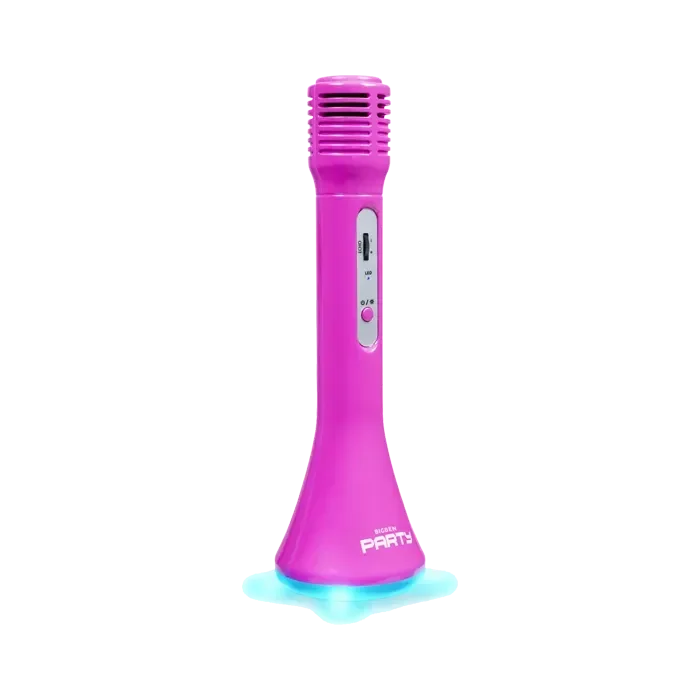 Bigben Party Karaoke Wireless Microphone with Light - Pink