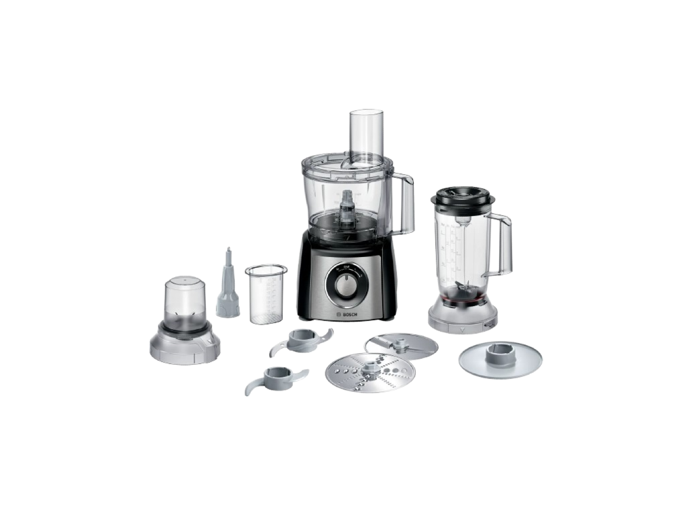 Bosch Food Processor 900 Watt, Black and Silver - MCM3PM386