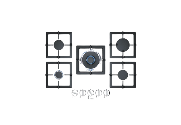 Bosch Gas Hob 5 Burners 75 cm Hard Glass Black PPQ7A6B20