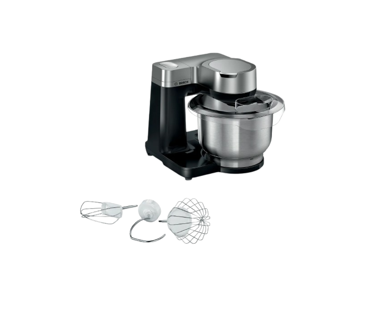 Bosch Mum Serie 2 Kitchen Machine, 900 Watt, Black and Stainless Steel - MUMS2VM00