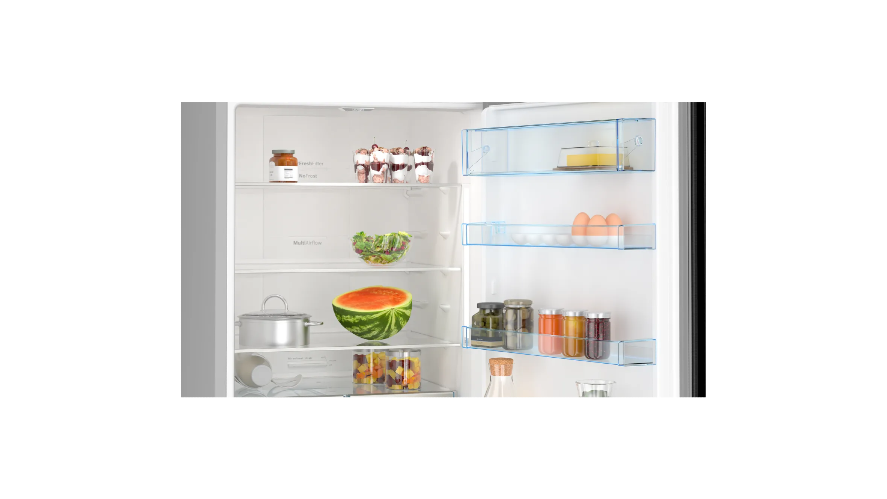Bosch Series 4 free-standing fridge-freezer with freezer at bottom 193 x 70 cm Black stainless steel - Net Capacity 505 liter, KGN56CX30U (touch control) xprs 0