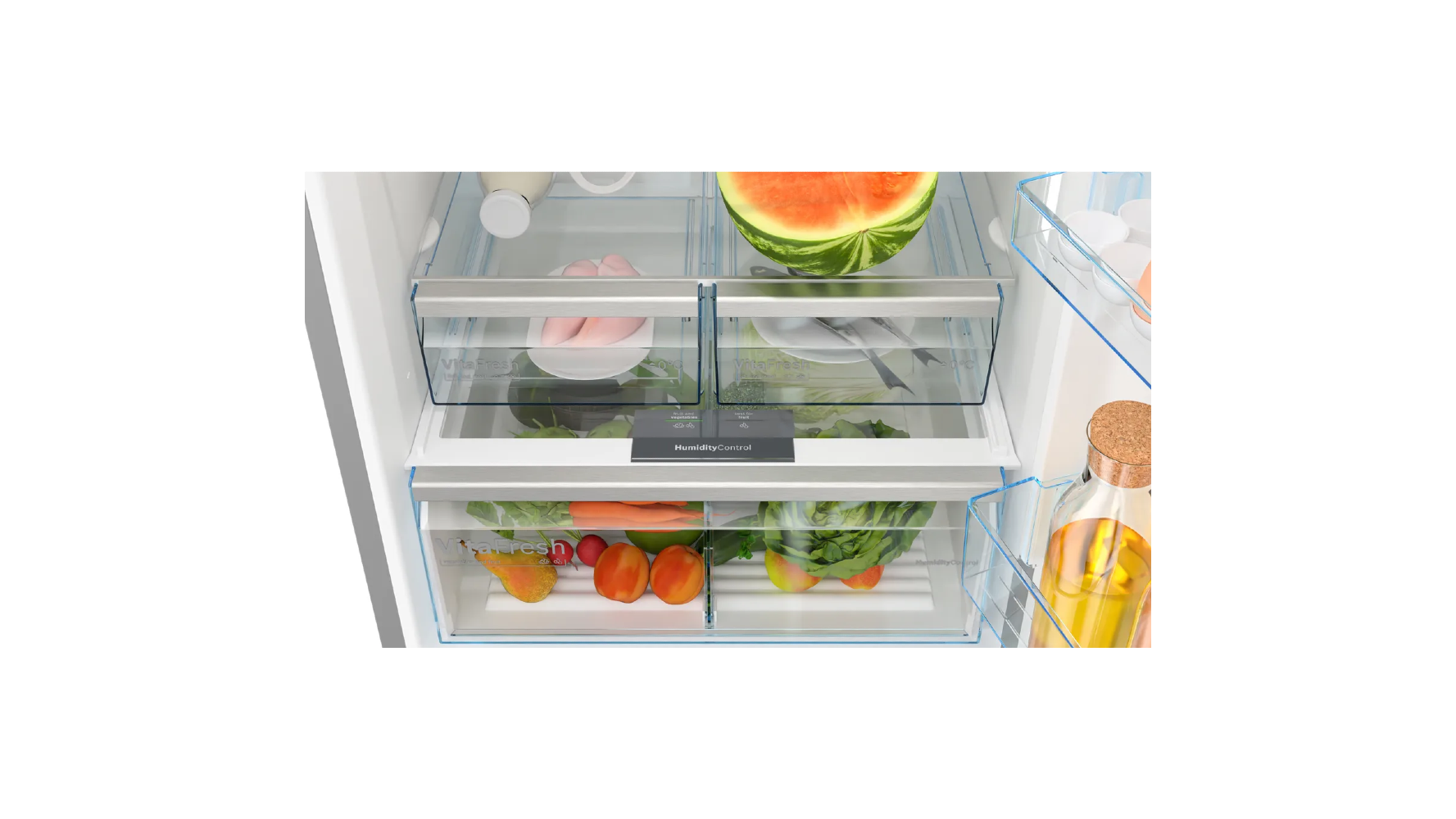 Bosch Series 6 Digital No Frost Refrigerator, 526 Liter, Stainless Steel - KGN76CI3E8 xprs 3
