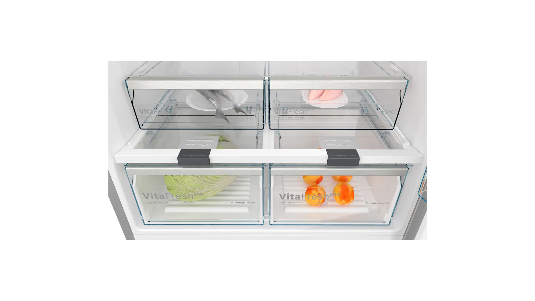 Bosch Series 6, free-standing fridge-freezer with freezer at top, 186 x 86 cm, inox-easy clean KDN86AI3E9 xprs 1