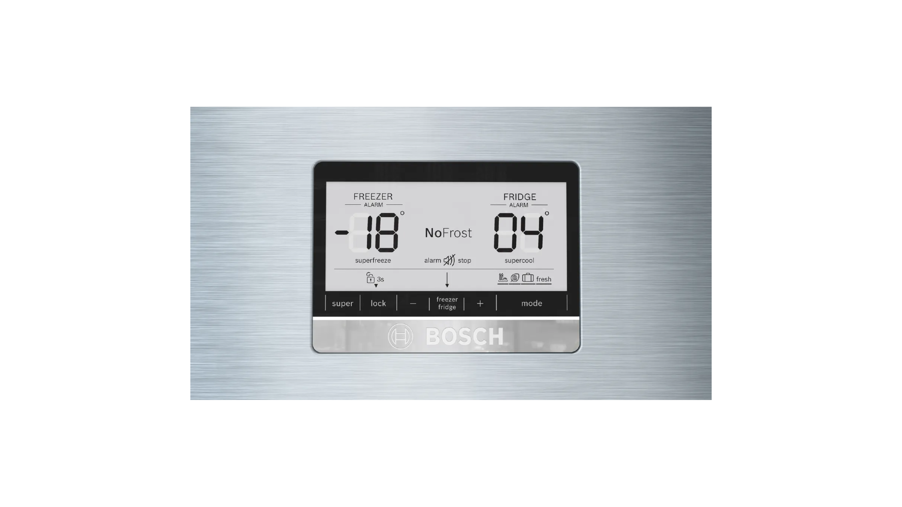 Bosch Series 6, free-standing fridge-freezer with freezer at top, 186 x 86 cm, inox-easy clean KDN86AI3E9 xprs 3