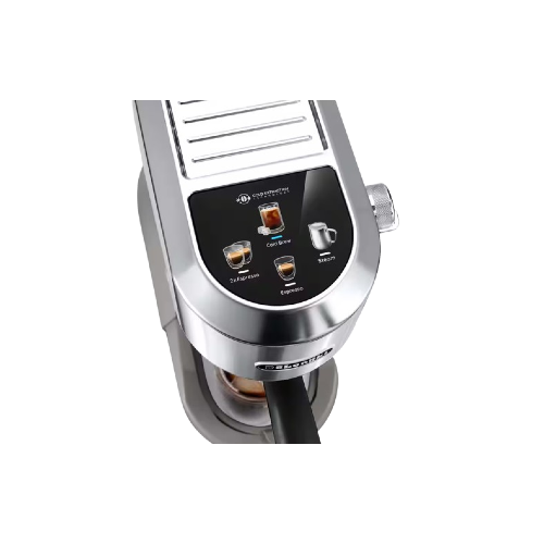 De'Longhi Dedica Duo EC890.M, Barista Coffee Machine with Pump, Espresso and Cold Brew, Manual Coffee Machine with LatteArt Steam Rod, 15 cm Wide, 2 Espresso, Touch Screen, Cup up to 13 cm, Metal xprs