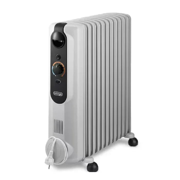 Delonghi 12 Fins Radiant Heater, 2500 Watt - White - TRRSE1225