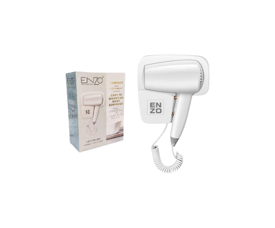 Enzo Hair Dryer 1600W, Powerful Professional Blow Dryer White EN 6005