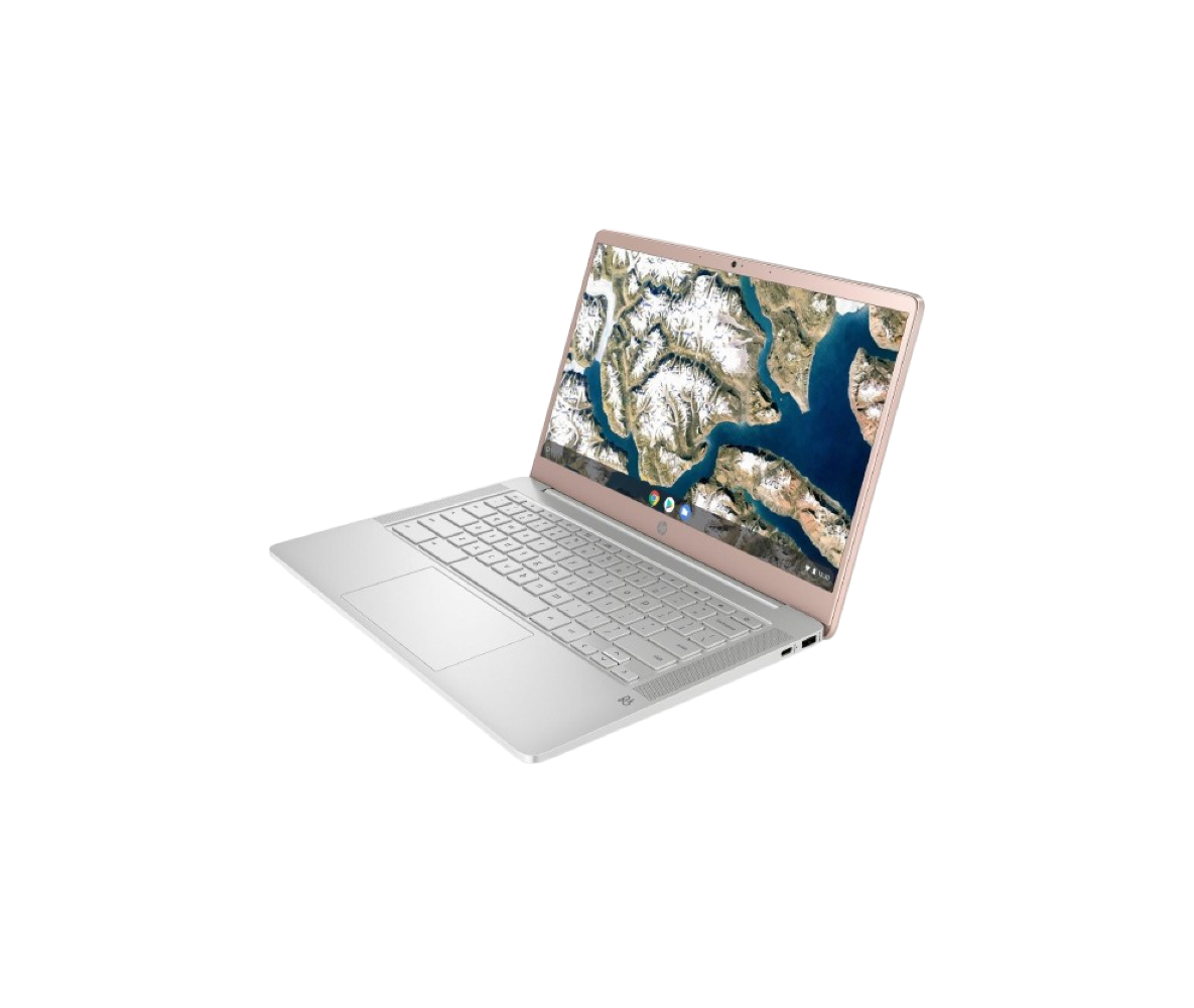 HP 14a-na0702ds 14" HD Chromebook, Intel Celeron N4120, 1.10GHz, 4GB RAM, 128GB eMMC, ChromeOS xprs