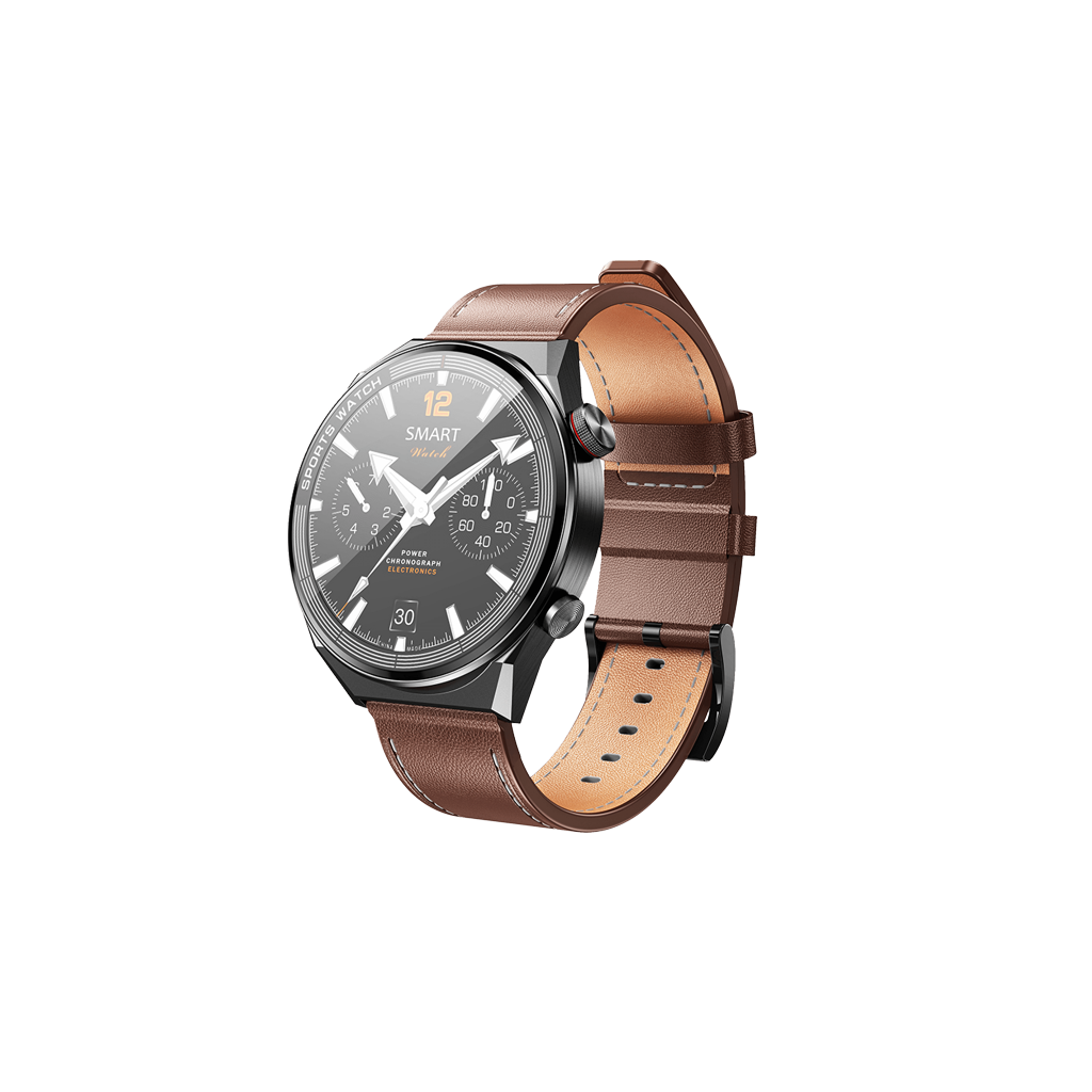 Hoco Y11 Smart Watch for Men With 2 Straps, AMOLED Display, 1.5 Inch - Black