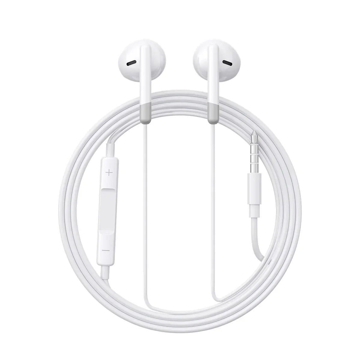 JOYROOM JR-EW01 Wired Series Half In-Ear Wired Earphones - White - XPRS