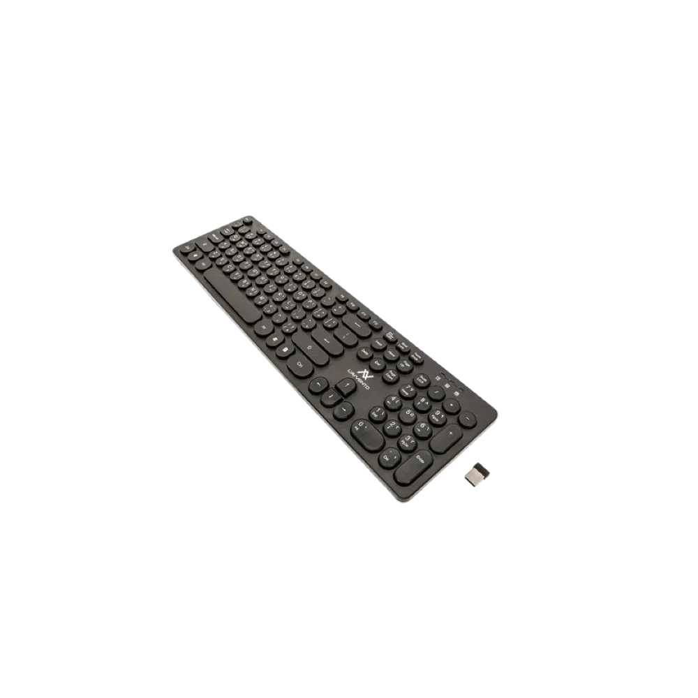 L'avvento 2.4G Wireless Keyboard, US Arabic layout, Injection, Black xprs
