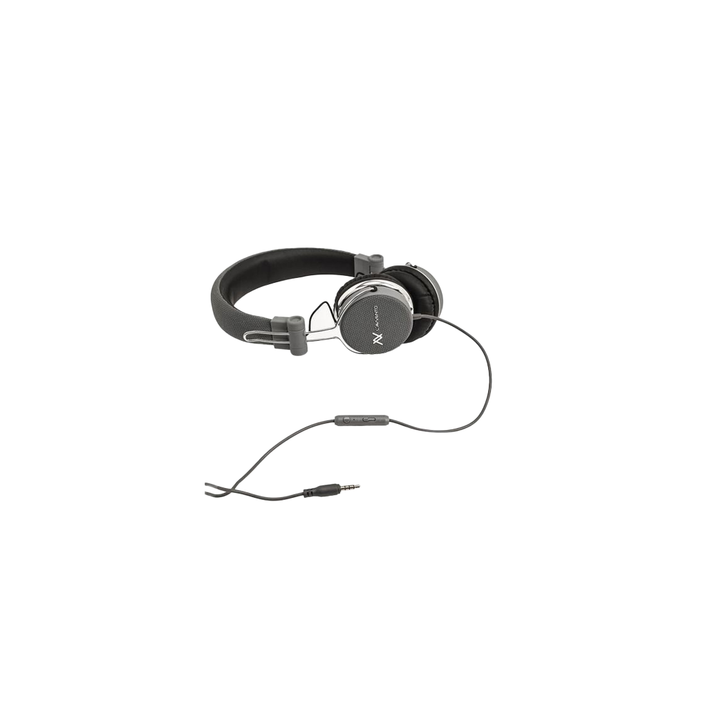 L'avvento (HP06A) Headphone Stereo Golden Plug With 40mm Speaker Driver - 1.5M - Gray xprs
