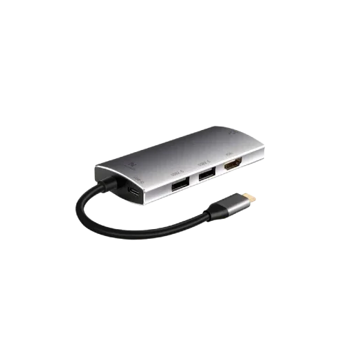 L'avvento Hub US016 Type-C 5in 1 - 2 USB 2.0 HDMI 4K RJ45 87W PD - Grey