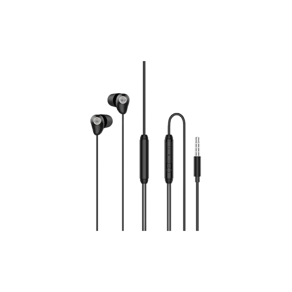 L'avvento earphone HP66B with Mic 3.5mm Volume Control - Black