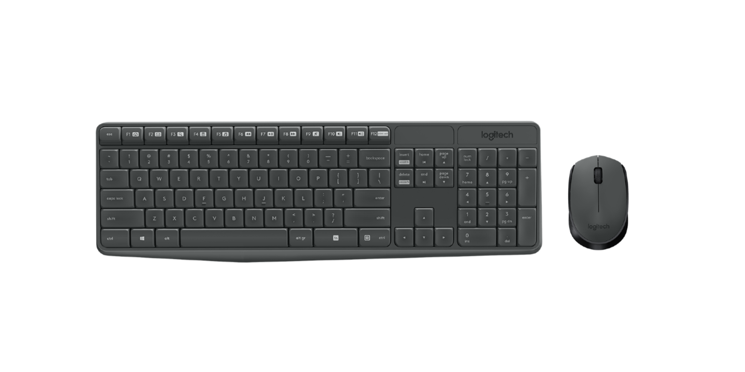 Logitech MK235 Wireless Keyboard and Mouse Combo - Black