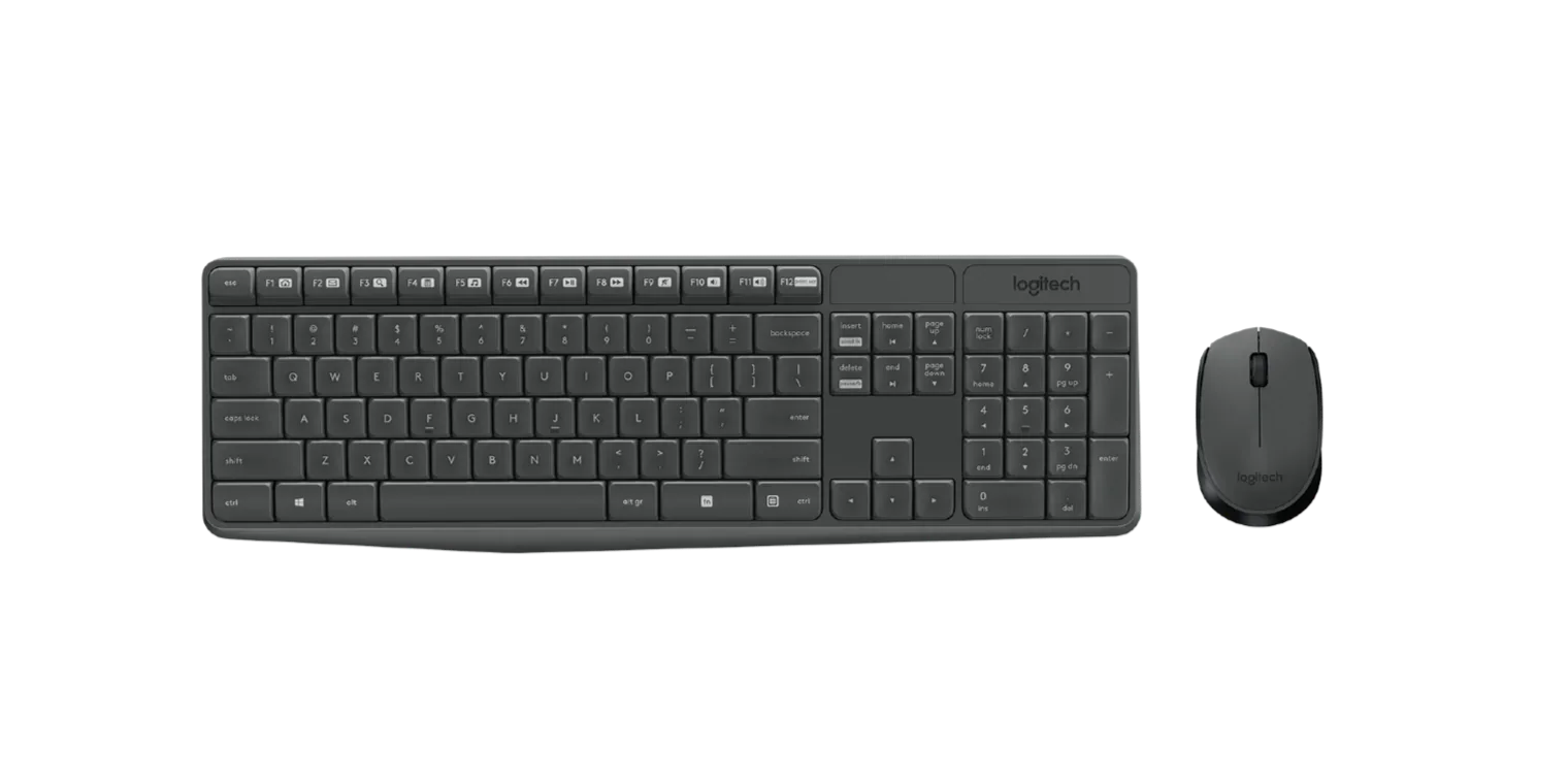 Logitech MK235 Wireless Keyboard and Mouse Combo - Black